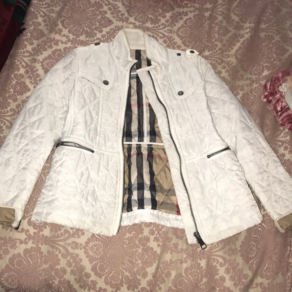 White Burberry jacket